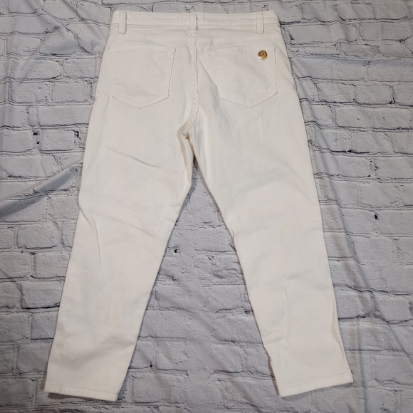 Michael Kors Izzy Cropped Skinny Jeans Women's Size 8 White - Picture 3 of 5